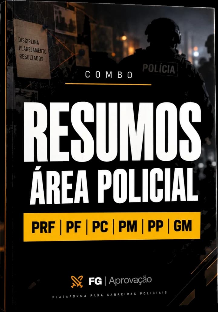 Combo Resumos Área Policial — PRF, PF, PC, PM, PP, GM